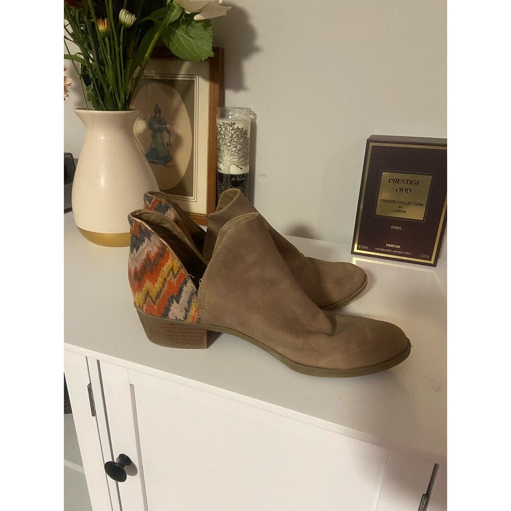 Indigo Rd. Brown boho ankle boots. US women’s size 7 1/2